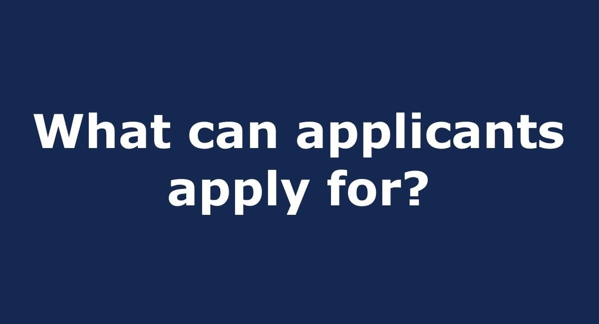 Codex application process - What can applicants apply for? icon