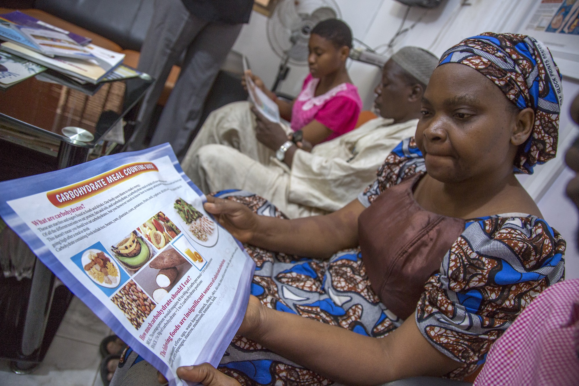 Diabetic patients inside medical center in Lekki, Lagos