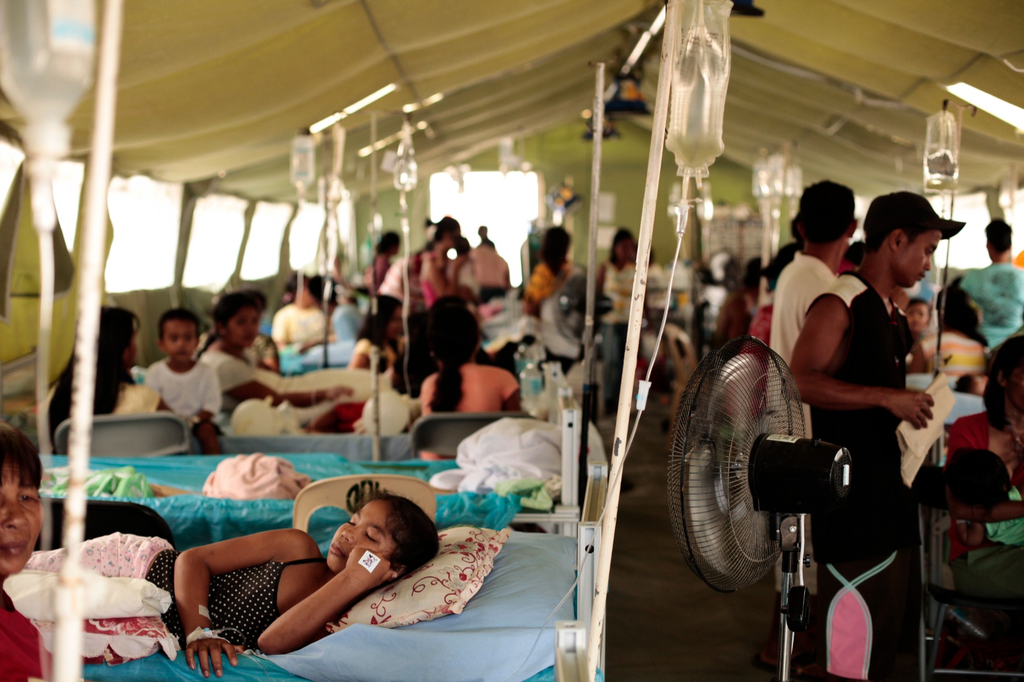 Child in a hospital bed