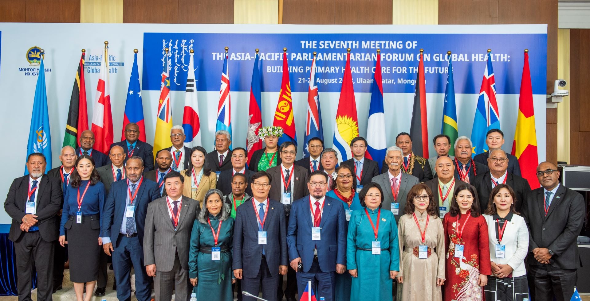 Parliamentarians from 14 Asian and Pacific nations at the Asia-Pacific Parliamentarian Forum on Global Health (APPFGH) in Ulaanbaatar, Mongolia.